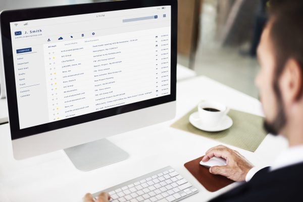 Email inbox message list online interface