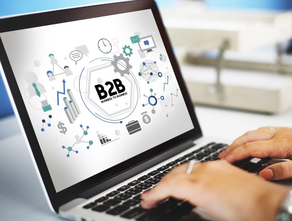 B2B Business to Business Corporate Connection Partnership Concept